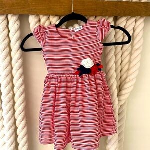 Peppermint Red & White Dress size 2-3 years 🌺